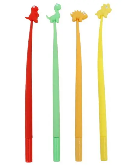 Dinosaur-Themed Gel Ink Pens – Pack Of 4 Assorted Colors 1