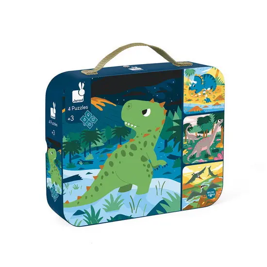 Dinosaur-Themed Progressive Learning Puzzles – Set Of 4 1