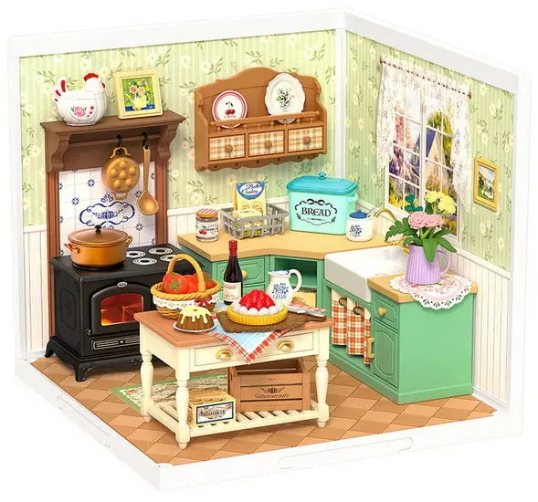 Diy Miniature House Kit – Farmhouse Kitchen Scene 1