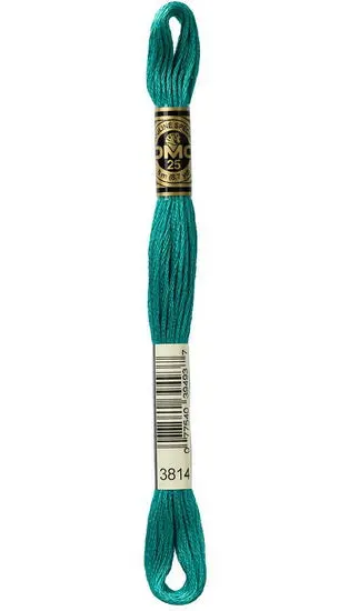Dmc Embroidery Floss – Aquamarine #3814, 8-Strand Cotton Thread 1