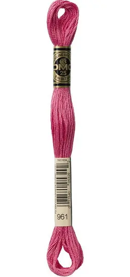Dmc Embroidery Floss: Dark Dusty Rose (#961) 1