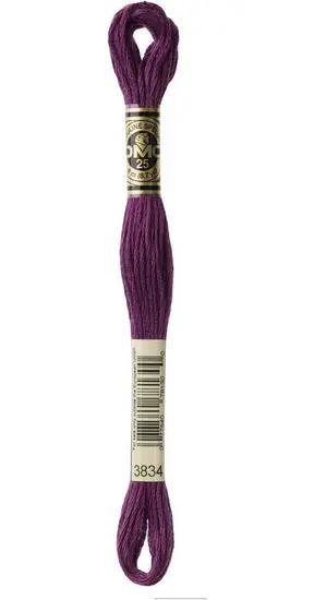 Dmc Embroidery Floss – Dark Grape Color #3834 1