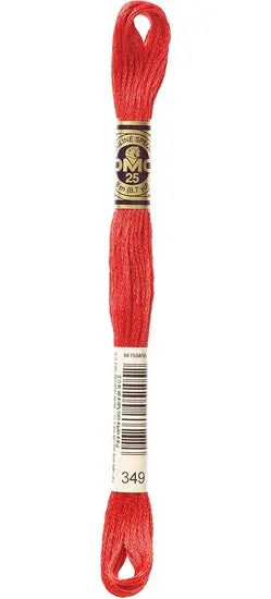 Dmc Embroidery Floss In Dark Coral Shade #349 – 8M Skein 1