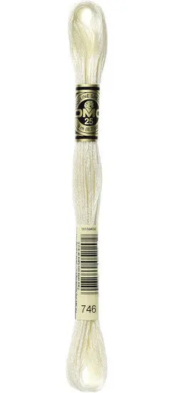 Dmc Embroidery Floss – Off White (#746), 8.7 Yd Skein 1