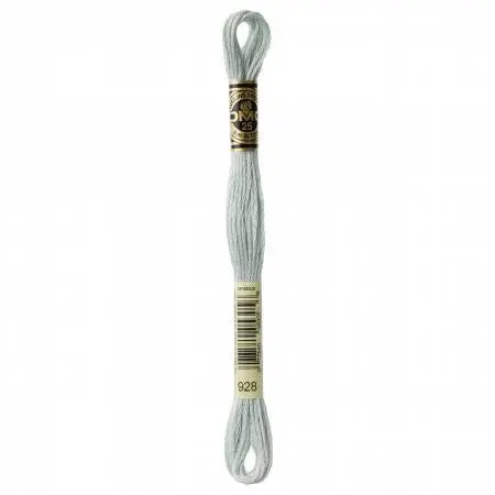 Dmc Embroidery Floss – Very Light Gray-Green Shade #928 1