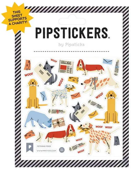 Dog Postman Themed Stickers – French Language Design 1