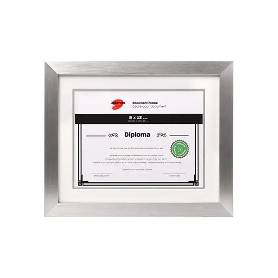 Double-Mat Silver Document Frame – Ready-To-Display 1