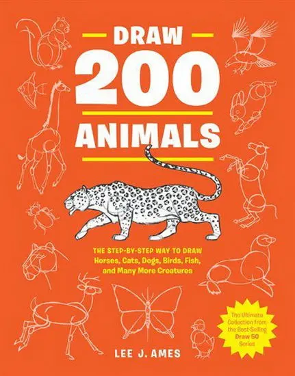 Draw 200 Animals: Illustrated Reference Book For Artists And Beginners 1