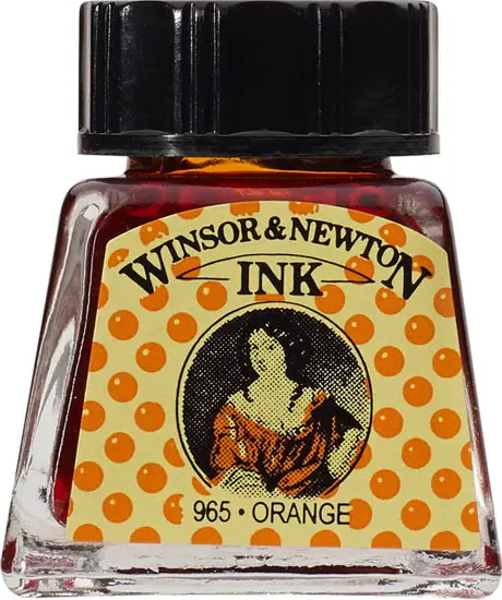 Drawing Ink In Vibrant Orange (14Ml) 1