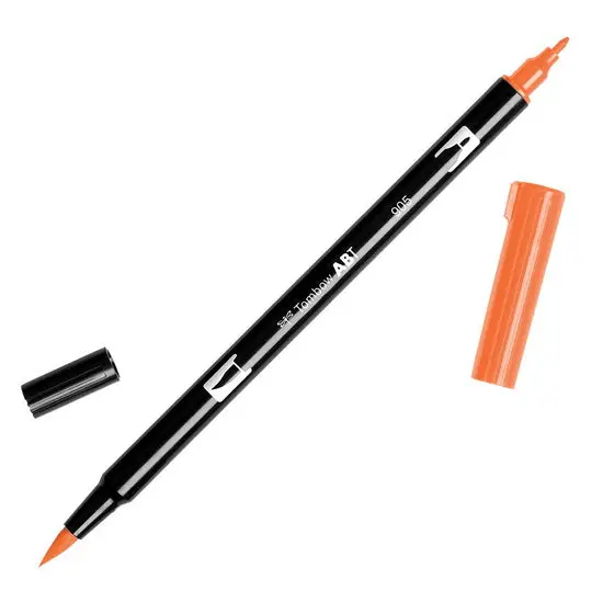 Dual Brush Pen In Vibrant Red 1