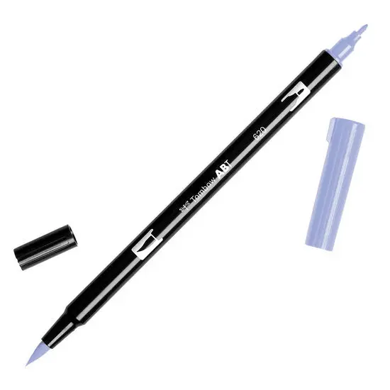 Dual-Brush Pen – Lilac Tone, Flexible Nylon Tip & Brush Nib 1