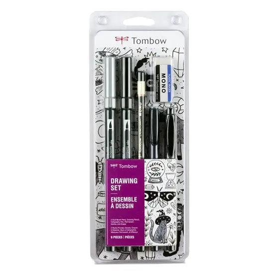 Dual-Tip Brush Pen Art Set – 6-Piece Creative Drawing Kit 1