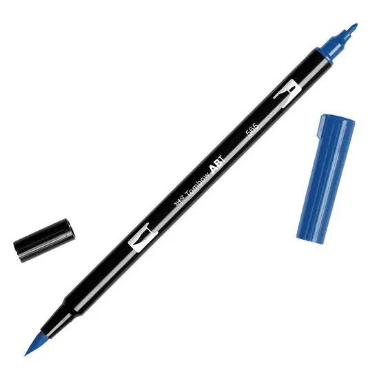 Dual-Tip Brush Pen – Deep Blue Ink 1