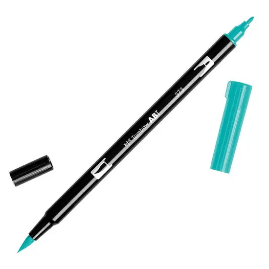 Dual-Tip Brush Pen – Sea Blue, Watercolor-Ready Nylon Brush 1