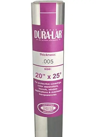Dura-Lar Clear Drafting Film – 0.005" Thickness, 20" X 25" Sheet 1