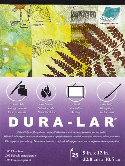 Dura-Lar Ultra-Clear Glossy Film Pad, 9 × 12 Inches, 25 Sheets 1