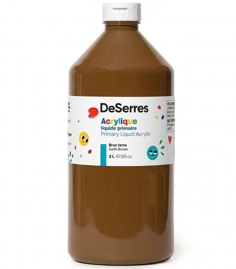 Earth Brown Primary Liquid Acrylic – 2-Liter Bulk Bottle 1