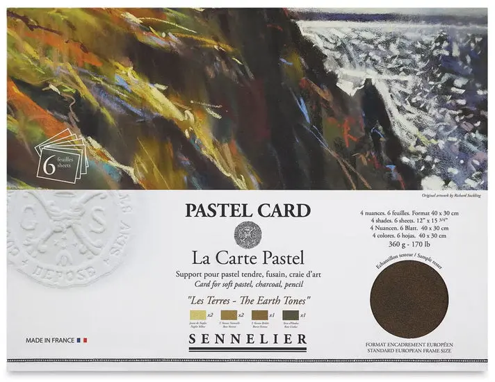 Earth Tone Pastel Paper Pack – 6 Sheets, 30 × 40 Cm, Soft Texture For Blending 1