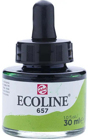 Ecoline Bronze Green Water-Soluble Ink – 30Ml Bottle 1