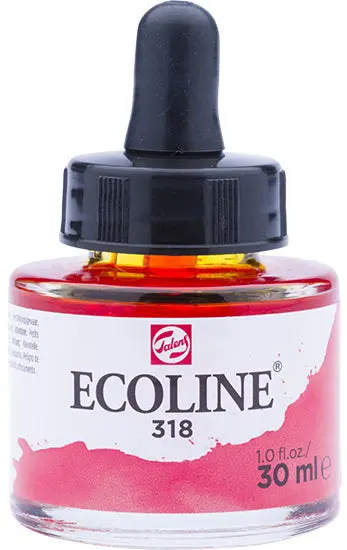 Ecoline Liquid Watercolor Ink – Carmine Shade, 30Ml Bottle, Watersoluble And Vibrant 1