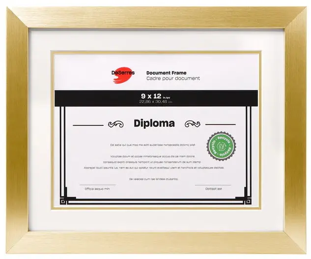 Elegant Gold Diploma Frame – Fits 8.5×11 Inch Documents 1