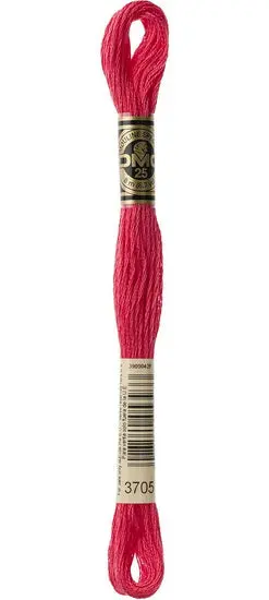 Embroidery Floss – Dark Melon #3705, 8-Strand Cotton 1