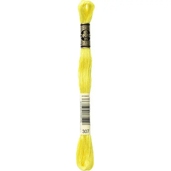 Embroidery Floss – Lemon Shade, Color #307 1