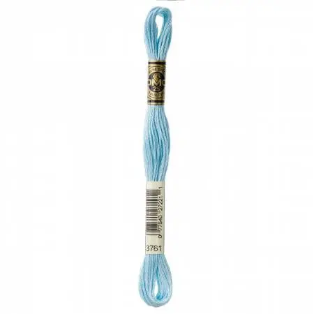 Embroidery Floss – Light Sky Blue, Dmc Color #3761 1
