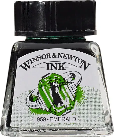 Emerald Drawing Ink – 14Ml Bottled Liquid Ink 1