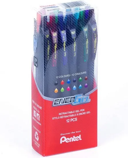 Energel 0.7Mm Gel Ink Pen Set – 12 Assorted Colors 1