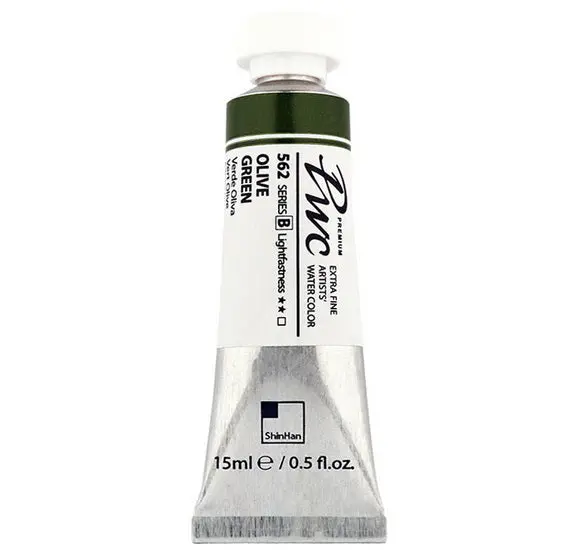 Extra-Fine Olive Green Watercolor Paint Tube – 15 Ml 1