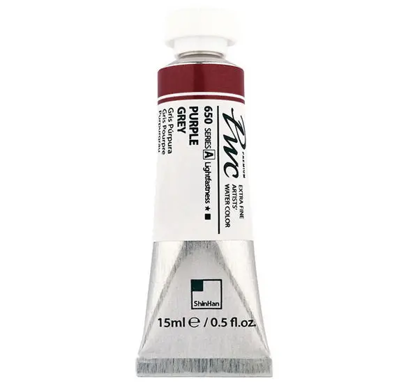 Extra-Fine Purplish Grey Watercolor Paint – 15Ml Lightfast Artist Grade 1