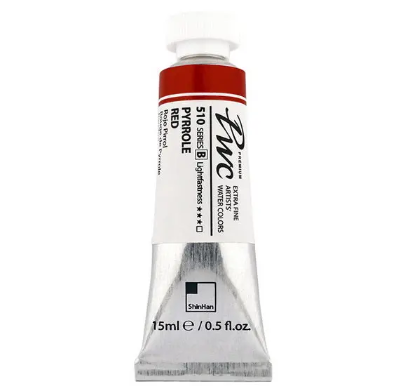 Extra-Fine Pyrrole Red Watercolor – 15 Ml Tube 1