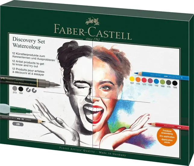 Faber-Castell Discovery Water-Soluble Art Set – 12-Piece Starter Kit 1