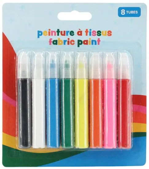 Fabric Paint Set – 8-Tube Assortment For Textiles 1