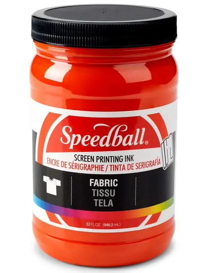 Fabric Screen Printing Ink – Vibrant Orange, 32 Oz (946 Ml) 1
