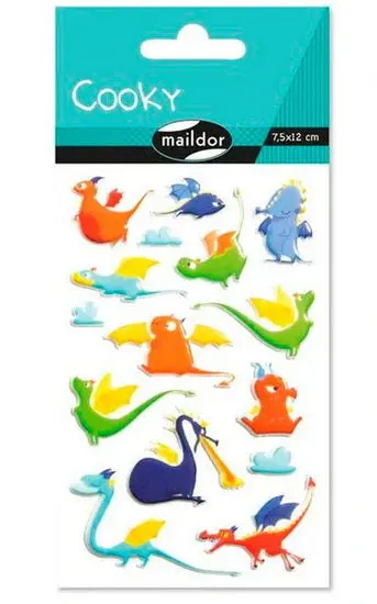 Fantasy Dragon Stickers – Cookie-Style Die-Cut Decals 1