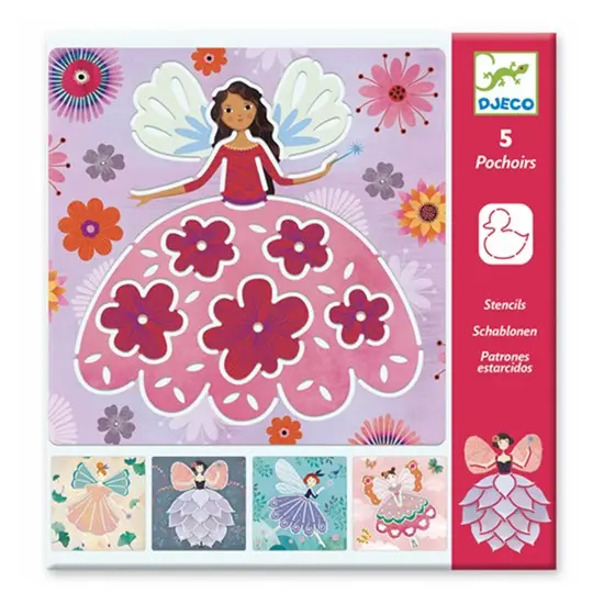 Fantasy-Themed Stencil Set – 5-Piece Fairy Design Collection 1