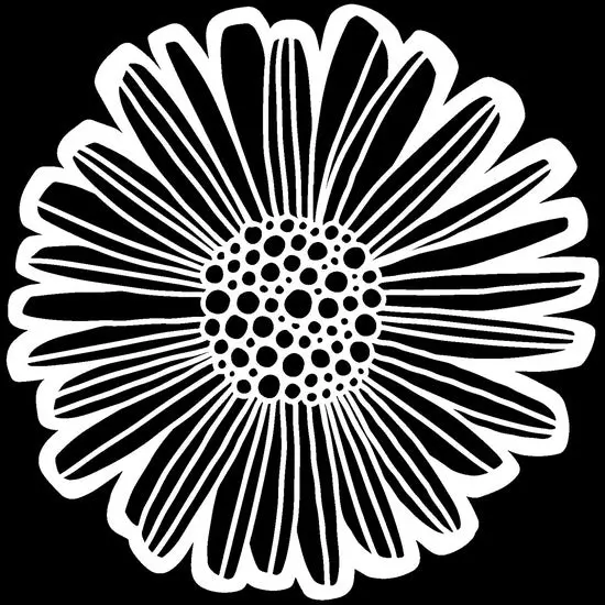 Felicia Daisy Stencil – 6×6 Inch Reusable Design Template 1