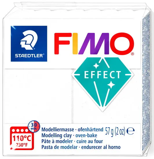 Fimo Effect Polymer Clay In White Glitter 1