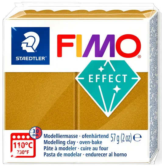 Fimo Effect Polymer Clay – Metallic Gold, Oven-Bake Modeling Compound 1