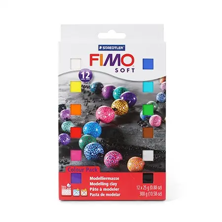 Fimo Soft Polymer Clay Assortment – 12-Color Starter Set 1