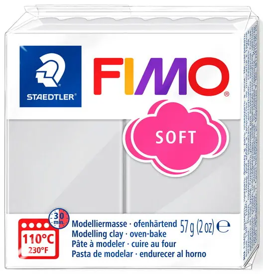 Fimo Soft Polymer Clay In Grey Dolphin Tone 1