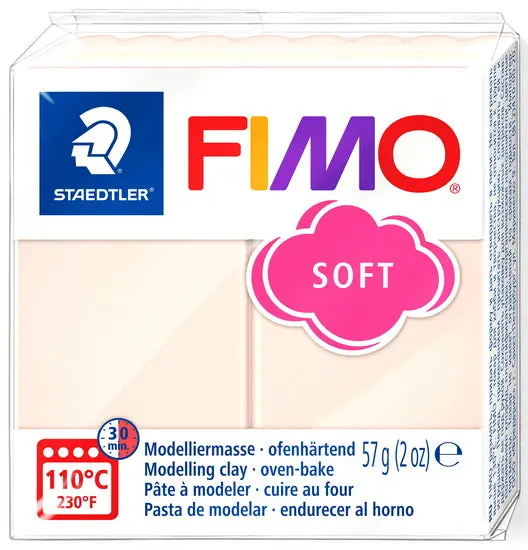 Fimo Soft Polymer Clay – Light Pink, Oven-Bake Modeling Material 1