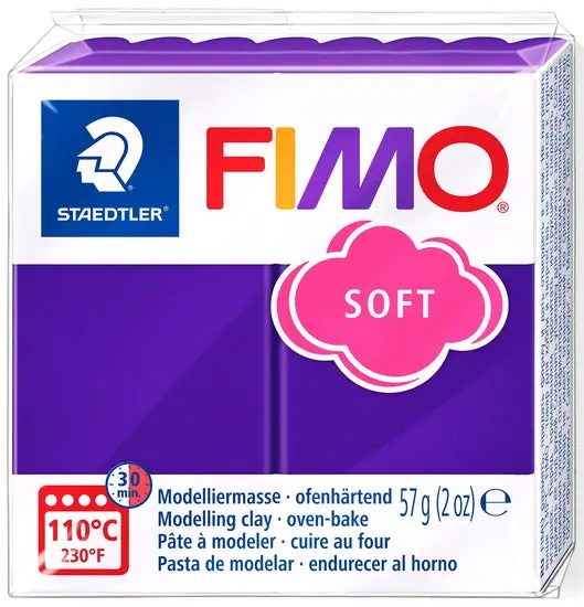 Fimo Soft Polymer Clay – Plum Shade, Oven-Bake Modeling Material 1