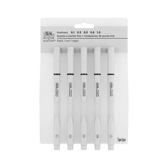 Fine Black Fineliner Pen Set – 5 Precision Drawing Tools 1