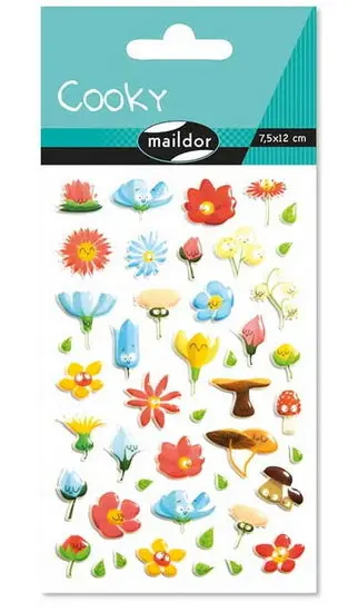 Floral-Themed Cookie Stickers 1