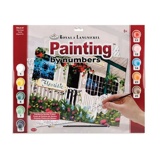 Flower Shop Paint-By-Numbers Kit – Complete Diy Canvas Art Set 1