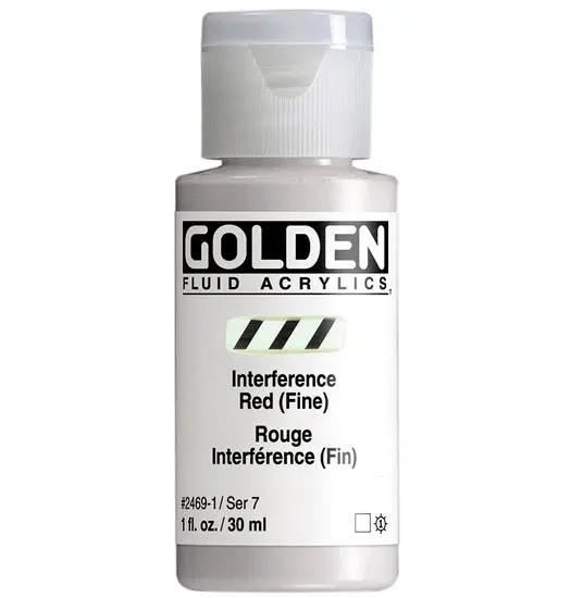 Fluid Acrylic Paint - 1 Oz Fine Interference Red (Series 7) 1