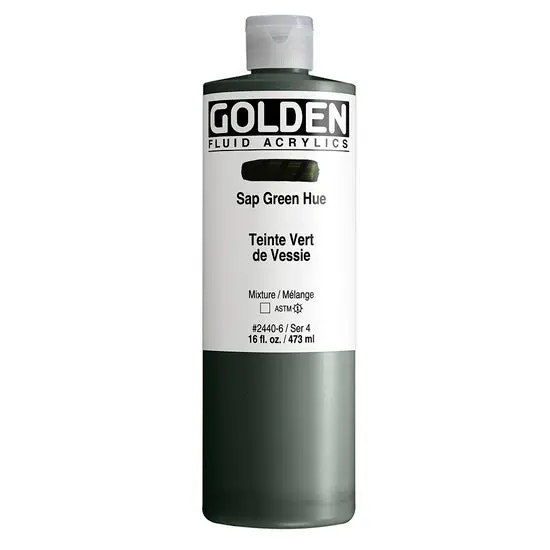 Fluid Acrylic Paint – Sap Green, 16 Oz 1
